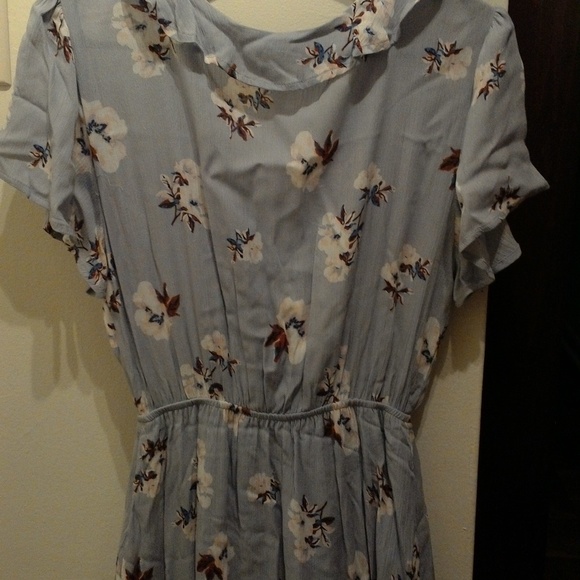 Aqua Floral High Low Skirt Dress in Small - Picture 7 of 7